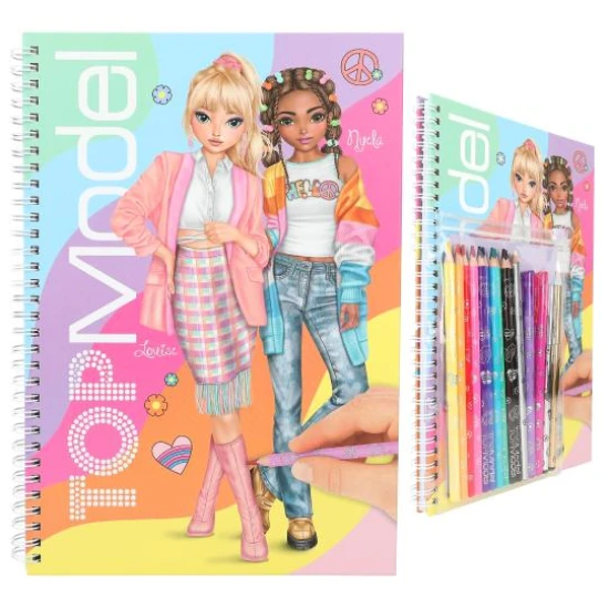 TopModel Malbuch mit Stiftset 15-teilig TopModel Malbuch mit Stiftset 15-teilig - Depesche DP-12943