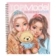 Malbuch TOPModel Team Teddy mit 40 Seiten Model-Motiven Teddybären und Stickerbogen Depesche
