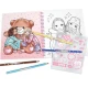 Malbuch TOPModel Team Teddy mit 40 Seiten Model-Motiven Teddybären und Stickerbogen Depesche