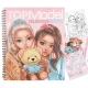 Malbuch TOPModel Team Teddy mit 40 Seiten Model-Motiven Teddybären und Stickerbogen Depesche