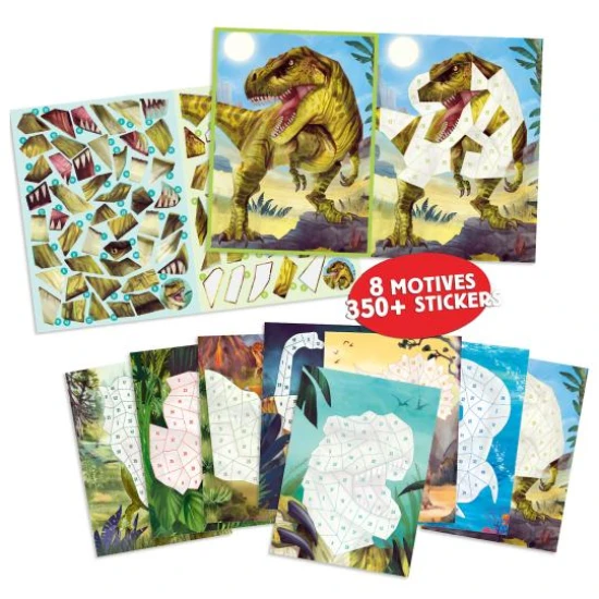 Dino World Kreativbuch mit Stickern Dinosaurier Depesche