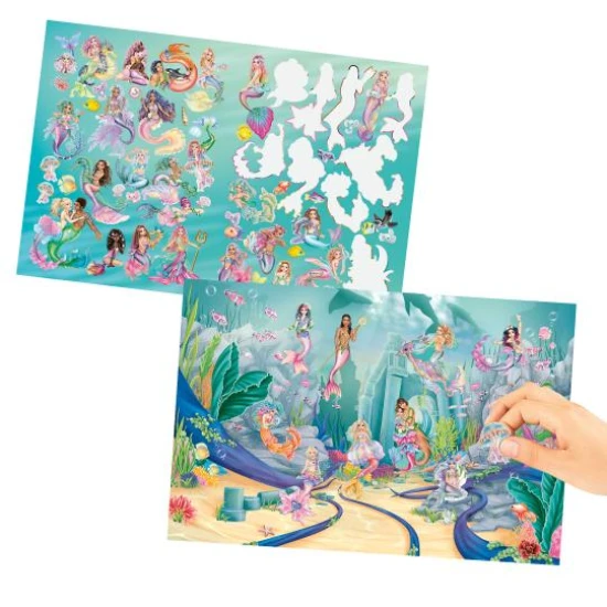 Depesche TOPModel Stickerheft Mermaid DP-13395 mit silbernem Metallic-Effekt