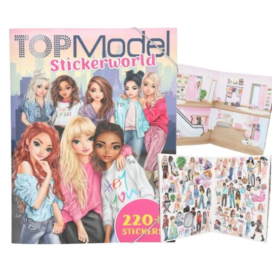 TopModel Stickerworld Stickerbuch mit 220 Stickern - Depesche DP-13423