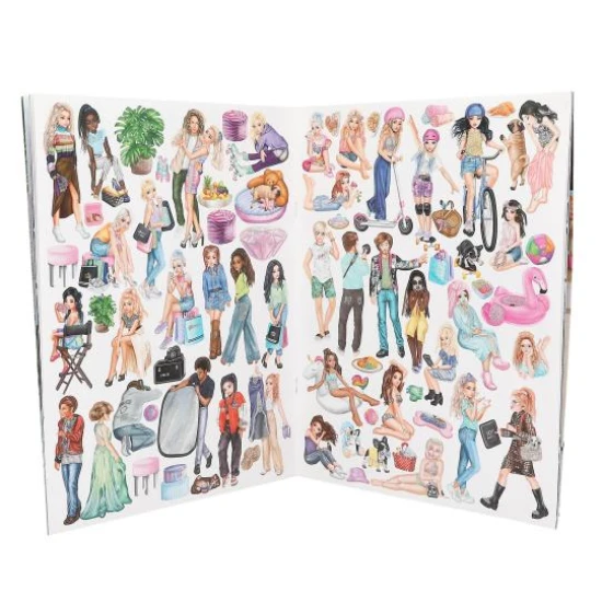 TopModel Stickerworld Stickerbuch mit 220 Stickern - Depesche DP-13423