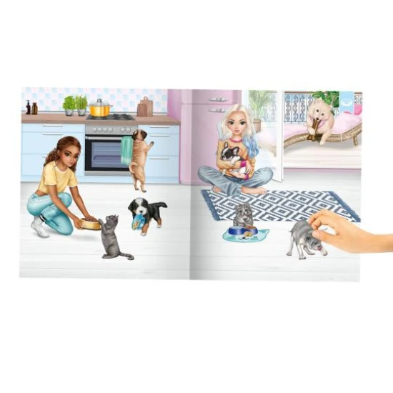 Stickerbuch TOPModel Kitty and Doggy mit 20 Innenseiten und über 100 Tier-Stickern