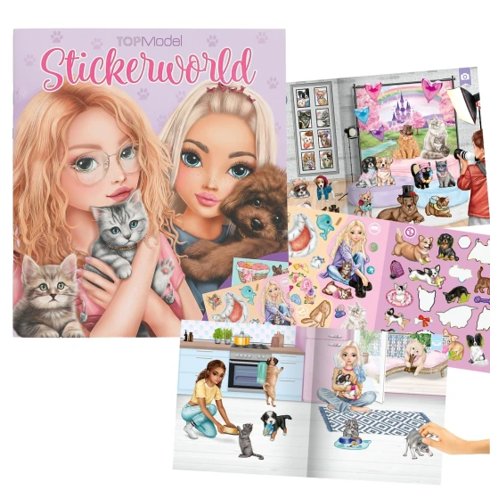 Stickerbuch TOPModel Kitty and Doggy mit 20 Innenseiten und über 100 Tier-Stickern