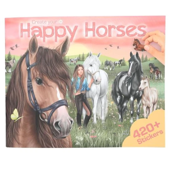 Kreativset mit Stickern Happy Horses Pferde Depesche
