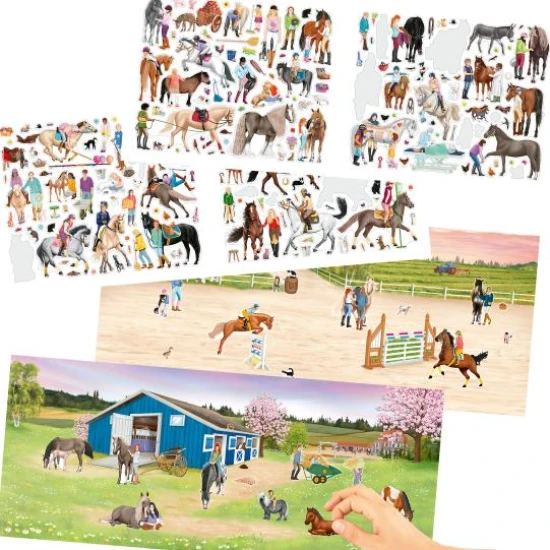 Kreativset mit Stickern Happy Horses Pferde Depesche