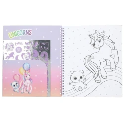 Malbuch Einhorn und Glitzer