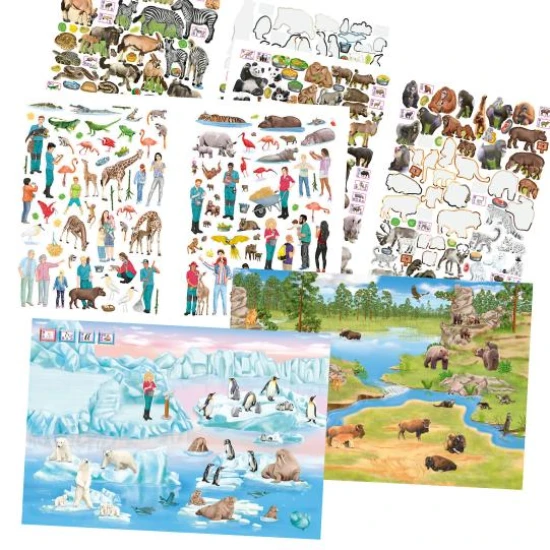 Kreativbuch mit Stickern Zoo Depesche mit 24 Seiten und über 410 Tier-Stickern