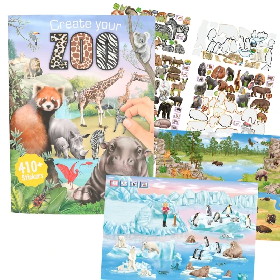 Kreativbuch mit Stickern Zoo Depesche mit 24 Seiten und über 410 Tier-Stickern