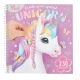 Kreativbuch Zieh mich an Einhorn Ylvi mit 24 Seiten und 11 Sticker-Bögen