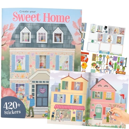 Stickerbuch Sweet Home mit 24 Seiten und über 420 Stickern