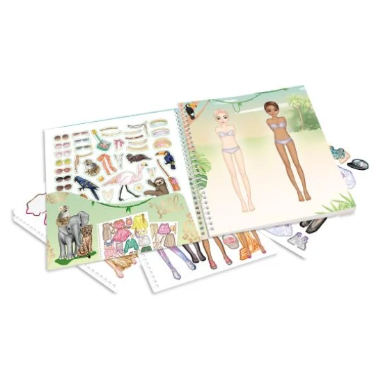 Depesche TOPModel Kreatives Stickerheft Dress Me Up Safari DP-13831
