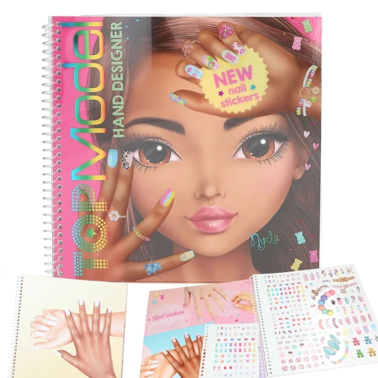 Kreativbuch TOPModel Hand Designer mit 46 Seiten und Nail-Stickern
