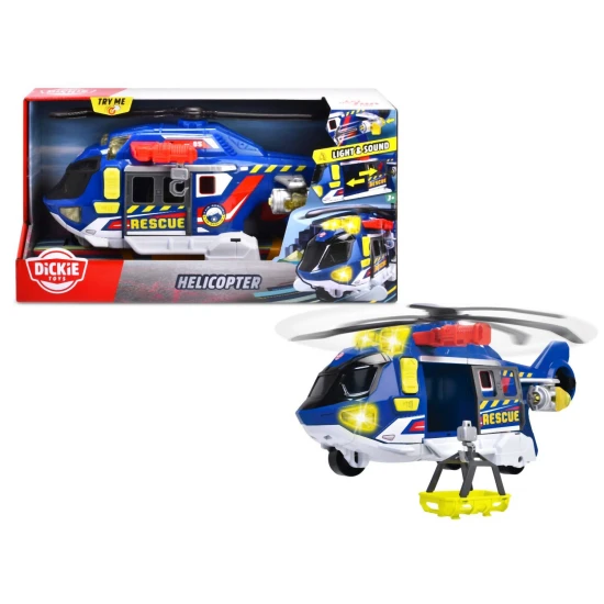 Rettungshubschrauber 39 cm mit Licht und Sound – Dickie Toys D3307002