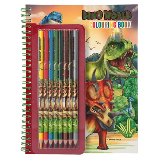Dino World Malbuch mit Buntstiften Dinosaurier Depesche