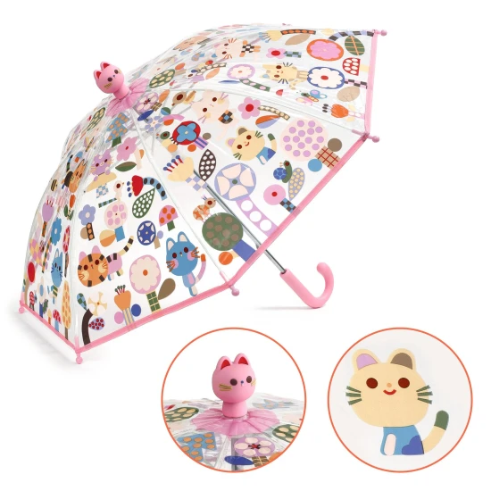 Djeco Kinderschirm Katze Größe S Djeco Kinderschirm Katze Größe S