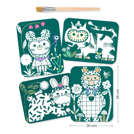 Djeco Malen mit Wasser Angezogene Tiere DJ00094