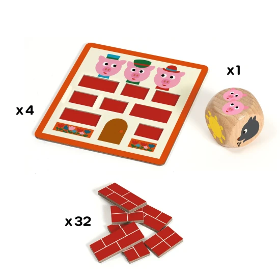 Würfelspiel Toc Toc Bricks – Djeco DJ00839