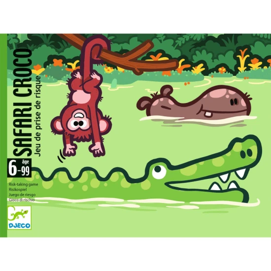 DJECO Safari Croco – Kartenspiel mit Risiko für Kinder und Familien