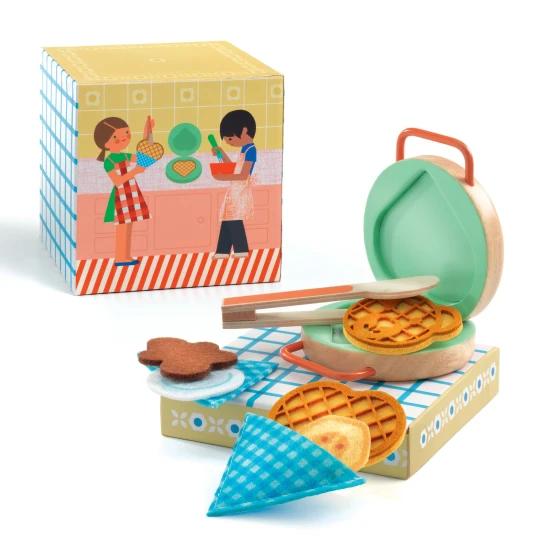 Djeco Holz-Waffeleisen mit Zubehör Djeco Holz-Waffeleisen mit Zubehör