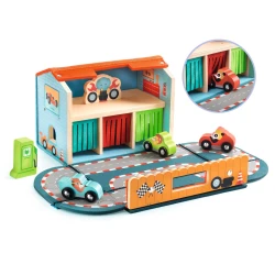 Tragbare Garage und Rennbahn Softi Vroom