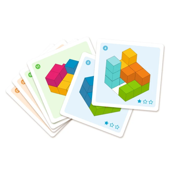 Ein räumliches Puzzle, ein Tetris im Würfel.