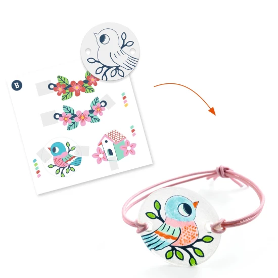 Djeco DIY Mach dein eigenes Schmuck Reh und Vogel DJ79000