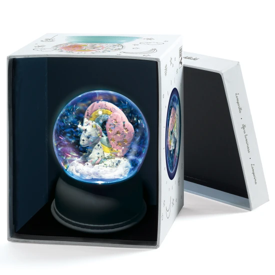 Nachtlicht und Schneekugel Einhorn