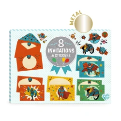 Einladungen & Aufkleber Superhelden