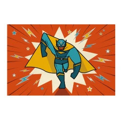 Einladungen & Aufkleber Superhelden