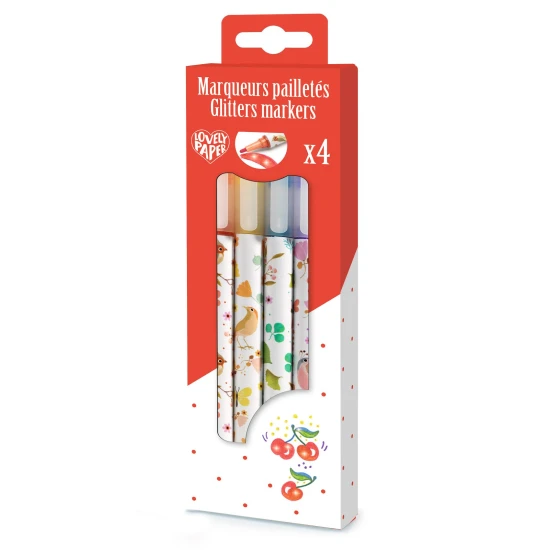 Glitzer-Textmarker 4 Farben
