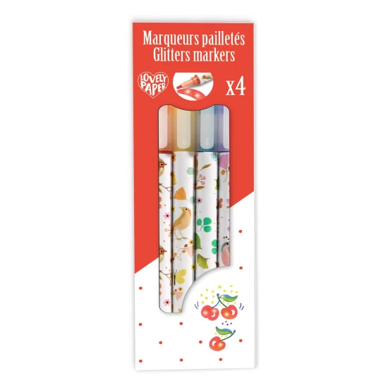 Glitzer-Textmarker 4 Farben