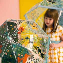 Kinderregenschirm Blumen und Vögel Größe M Kinderregenschirm Blumen und Vögel Größe M