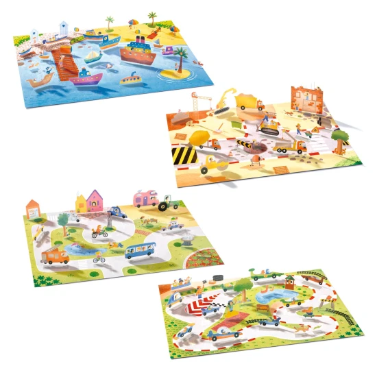 Abnehmbare Aufkleber mit Fahrzeugen