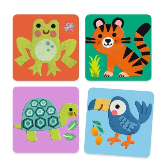 Filzbilder, weiche Tiere