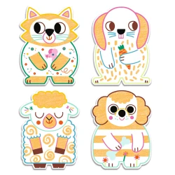 Magisches Ausmalen mit Buntstiften Haustiere