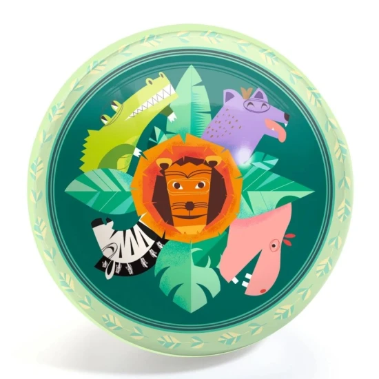 Djeco Ball Savana 22 cm - illustrierter Ball mit Savannentieren