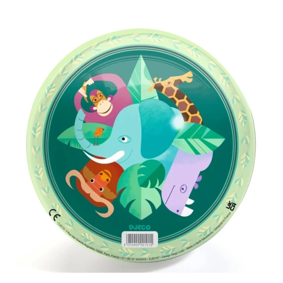Djeco Ball Savana 22 cm - illustrierter Ball mit Savannentieren