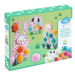 Punkte und Pompons Im Gras