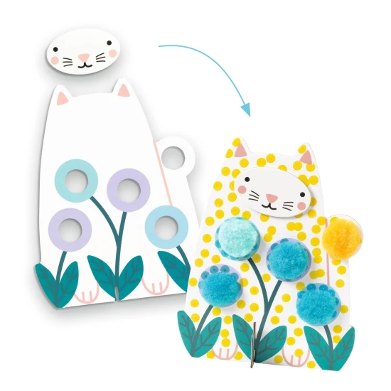 Punkte und Pompons Im Gras