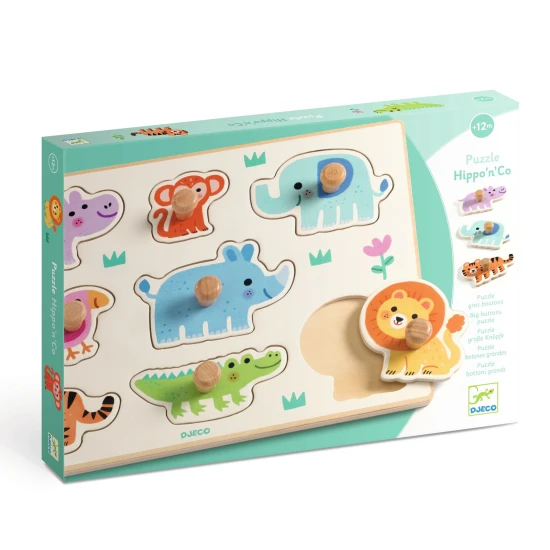 Holzpuzzle Hippo n Co