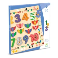 Lernpuzzle mit Zahlen und Tieren
