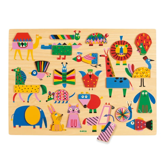 Holz-Steckpuzzle Puzzlo Geo