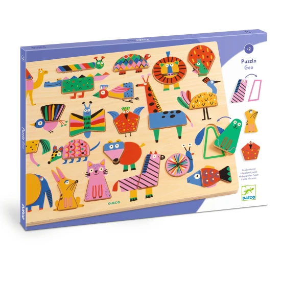 Holz-Steckpuzzle Puzzlo Geo