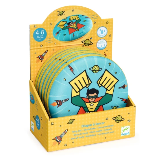 Djeco Hero Schaumstoff-Flugscheibe – eine leichte, wasserdichte und sichere Scheibe für Kinder ab 4 Jahren.