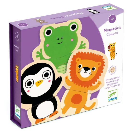 Magnetisches Holzpuzzle Tiere
