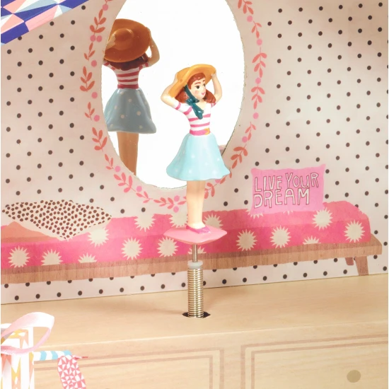 Tinou-Laden: Spieluhr mit Türen und 3 Schubladen