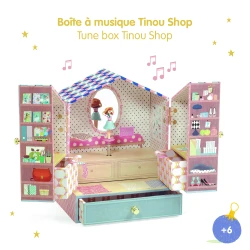 Tinou-Laden: Spieluhr mit Türen und 3 Schubladen